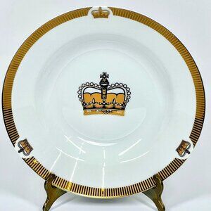 vtg Mont Ward Majestic Crown Gold White Replacement Regal Fancy Soup Bowl EUC